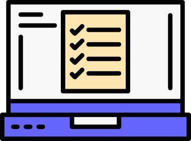 Kontrol listesi. Web simgesi basit illüstrasyon 