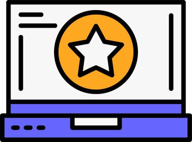 yıldız web simgesi, vektör çizim