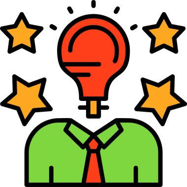 fikir simgesi, vektör illüstrasyonu