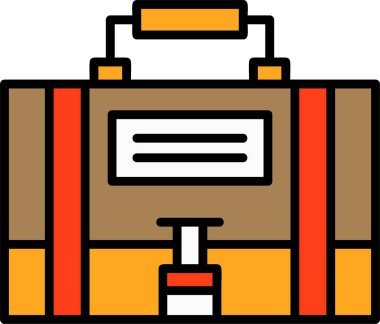 Çanta. Web simgesi basit illüstrasyon