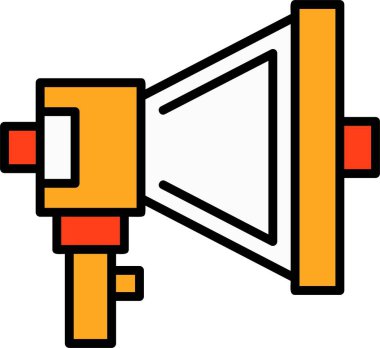 megafon düz simge, vektör illüstrasyonu