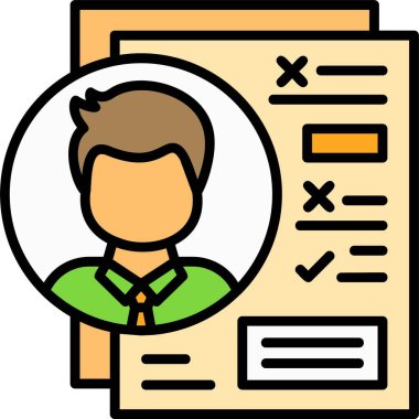 Yönetici yönetici çalışan simgesi - taslak biçimi