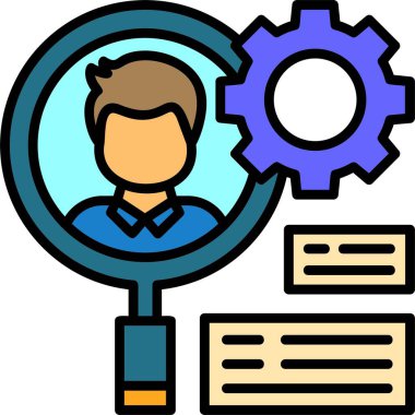 iş arama simgesi, vektör illüstrasyonu