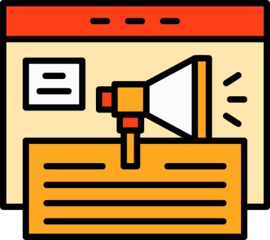 Sosyal Medya web simgesi basit illüstrasyon