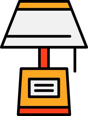 Işık lambası simgesi, vektör illüstrasyonu 