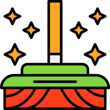 süpürge ağ simgesi vektör illüstrasyonu 