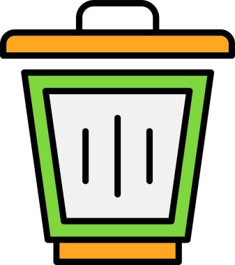 Çöp Ağı simgesi, basit illüstrasyon