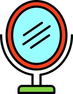 Ayna simgesinin vektör illüstrasyonu