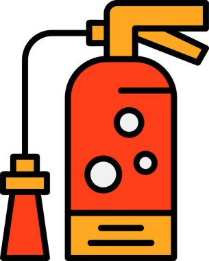  Yangın söndürücü ağ simgesi vektörünü ateşle 