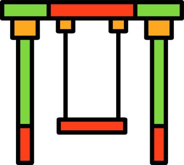 Salıncak ağ ikonu vektör illüstrasyonu 