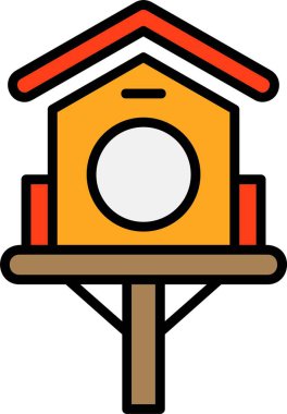 Kuş evi. Web simgesi basit tasarım