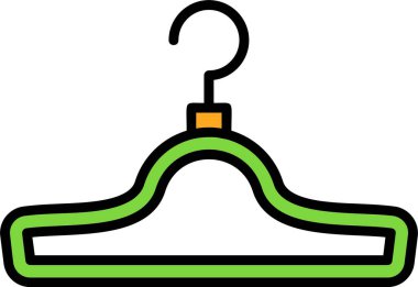 Elbise askısı web simgesi basit illüstrasyon