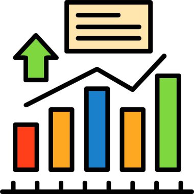 charts icon, vector illustration simple design