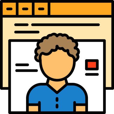 Kullanıcı web simgesi basit illüstrasyon 