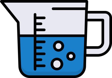 Sürahi ağ ikonu vektör illüstrasyonunu ölçülüyor