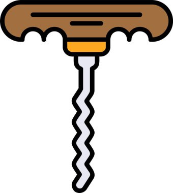 Tirbüşon web simgesi vektör çizimi