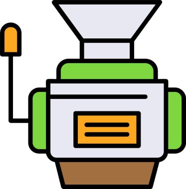 Et Öğütücü ağ ikonu vektör illüstrasyonu