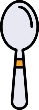 Kaşık. Web simgesi basit illüstrasyon