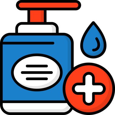 Dezenfektan ağ ikonu vektör illüstrasyonu