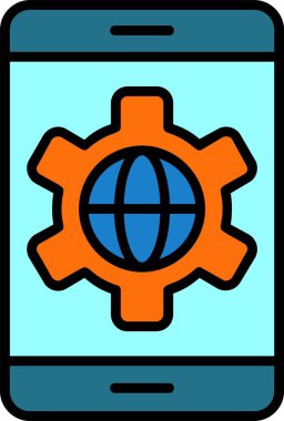 akıllı telefon web simgesi basit illüstrasyon