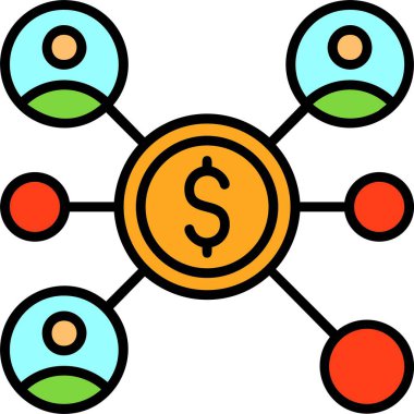 Kitle fonlaması web simgesi basit illüstrasyon