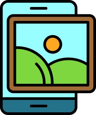 Resim web simgesi basit illüstrasyon