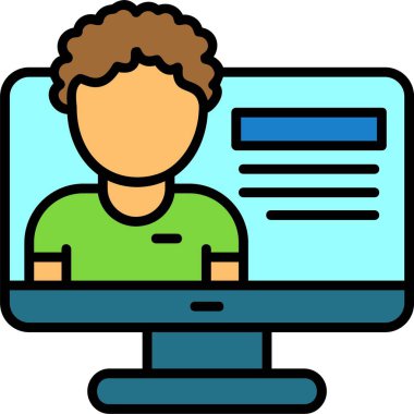 Profile web icon simple illustration