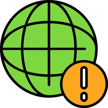 Dünya web simgesi vektör illüstrasyonu