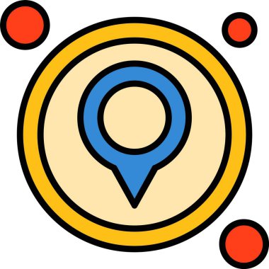 Konum pin web simgesi vektör illüstrasyonu