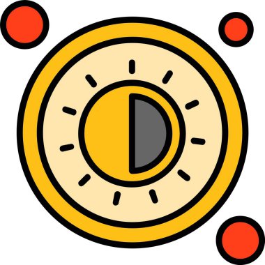  Gece Işığı Web simgesi vektör çizimi