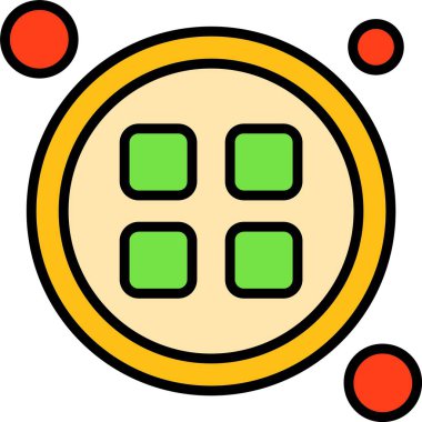 Menü Düğmesi Web simgesi vektör çizimi