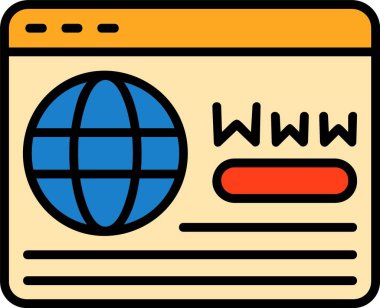 Web sitesi web simgesi basit illüstrasyon 