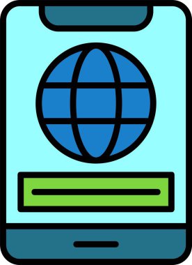 İnternet simgesi, vektör illüstrasyonu