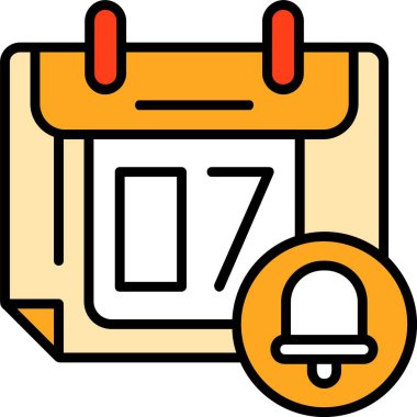 Hatırlatma web simgesi, basit illüstrasyon