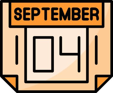 4 Eylül web simgesi vektör illüstrasyonu