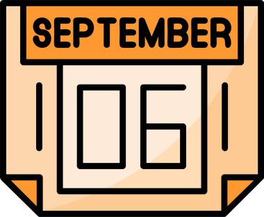 6 Eylül web simgesi vektör illüstrasyonu