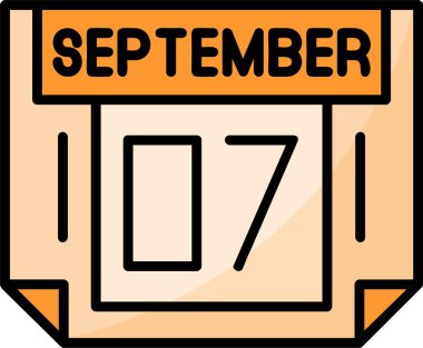  7 Eylül Web simgesi vektör illüstrasyonu