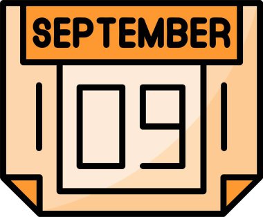 9 Eylül Web simgesi vektör illüstrasyonu