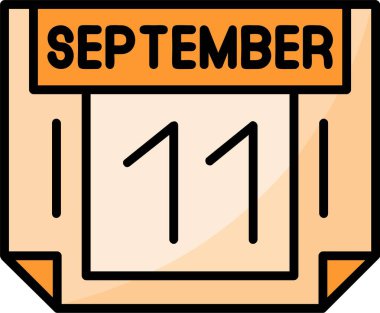 11 Eylül Web simgesi vektör illüstrasyonu