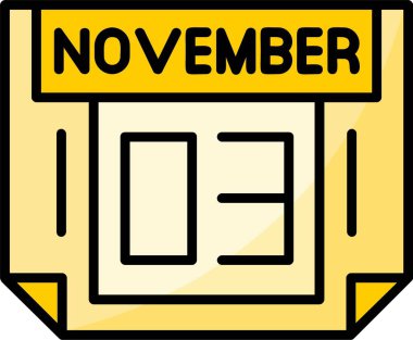 3 Kasım Web simgesi vektör illüstrasyonu