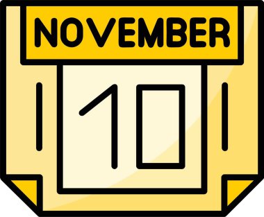 10 Kasım Web simgesi vektör illüstrasyonu