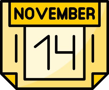 14 Kasım Web simgesi vektör illüstrasyonu