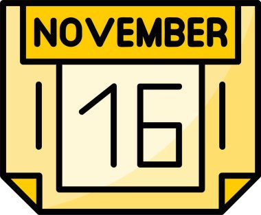 16 Kasım Web simgesi vektör illüstrasyonu