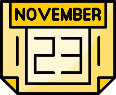 23 Kasım Web simgesi vektör illüstrasyonu