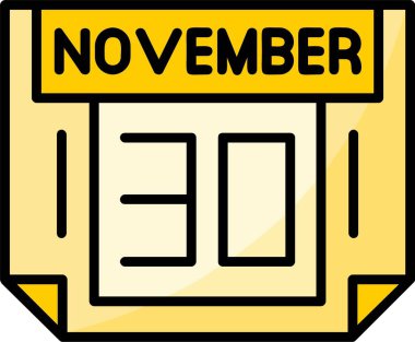 30 Kasım Web simgesi vektör illüstrasyonu