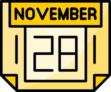 28 Kasım Web simgesi vektör illüstrasyonu