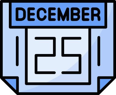 25 Aralık Web simgesi vektör illüstrasyonu