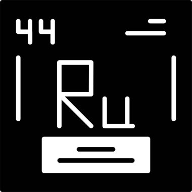 Rutenyum web simgesi vektör illüstrasyonu