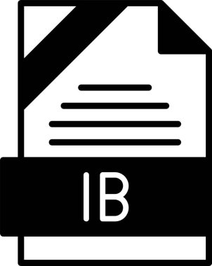 IB dosya biçimi, web simgesi, vektör illüstrasyonu