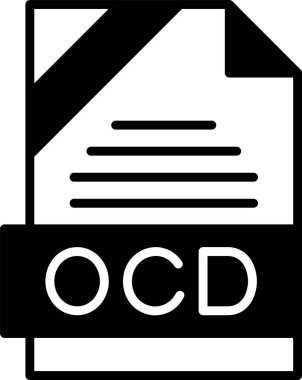 OCD dosya biçimi, web simgesi, vektör illüstrasyonu